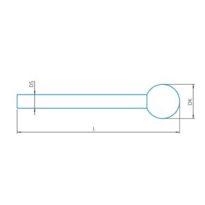 Щуп (стилус) DK1.5, L26.5 для КИМ Stylus straight, DK1.5 L26.5